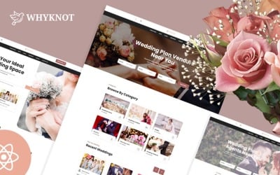 Шаблон Шаблон для сайта Whyknot Wedding And Event Listing React Js