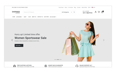Шаблон Shopingo - HTML-шаблон для электронной коммерции