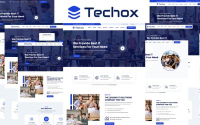 Шаблон Techox - шаблон  для ИТ-решений и услуг