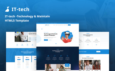Шаблон Ittech - Технологии и поддержка адаптивного шаблона веб-