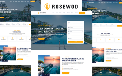 Шаблон Rosewod - шаблон  для отелей и курортов