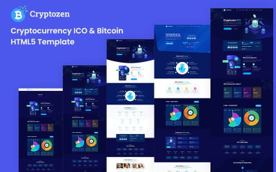 Шаблон Криптовалюта ICO и биткойн  Шаблон веб-