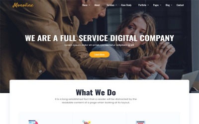 Шаблон Monoline - HTML-шаблон дизайн-агентства