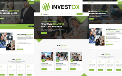 Шаблон Investox - Шаблон  для консультирования по вопросам бухгалтерского учета и финансов
