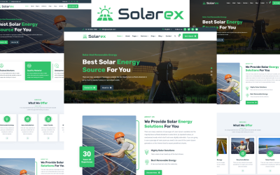 Шаблон Solarex - шаблон  для солнечной и возобновляемой энергии