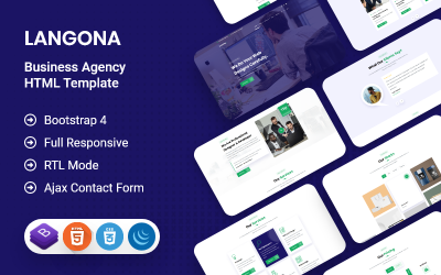 Шаблон Langona - HTML-шаблон бизнес-агентства