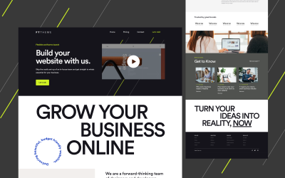 Шаблон Fytheme - креативное агентство, портфолио, HTML-шаблон стартапа, созданный с помощью 