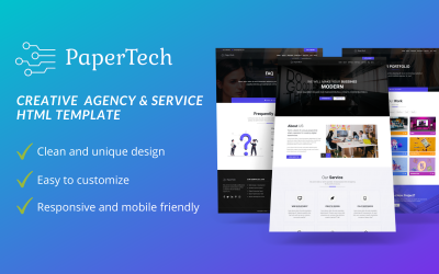 Шаблон PaperTech - ИТ-решения и многоцелевой шаблон  