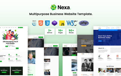 Шаблон Nexa - шаблон многоцелевого бизнес-