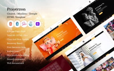 Шаблон Prayerzon - Церковь / мусульмане / HTML-шаблон храма