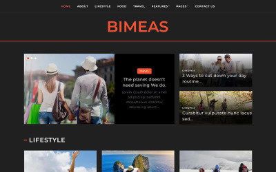 Шаблон Bimeas — -шаблон блога, статьи и журнала