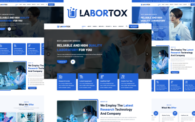 Шаблон Labortox - Шаблон  для лабораторий и научных исследований