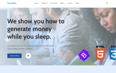 Шаблон Consultica - HTML-шаблон для бизнес-консультаций
