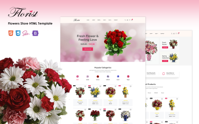 Шаблон Флорист - HTML-шаблон магазина цветов