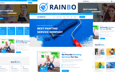 Шаблон Rainbo - Шаблон  компании по предоставлению малярных услуг