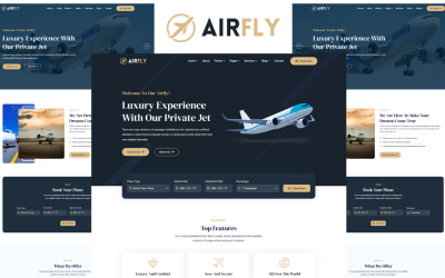 Шаблон Airfly - -шаблон чартеров частных авиалиний