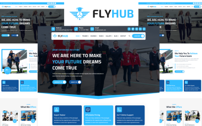 Шаблон Flyhub - Шаблон  летной и авиационной академии