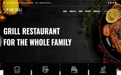 Шаблон Ресторан LikeGrill - -шаблон веб-