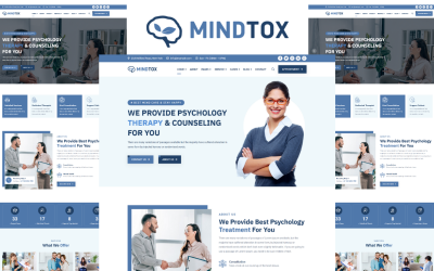Шаблон Mindtox - Психолог, психология, терапия и консультирование Шаблон 