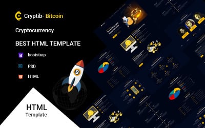Шаблон Криптовалюта Криптовалюта ICO и Биткойн Шаблон 