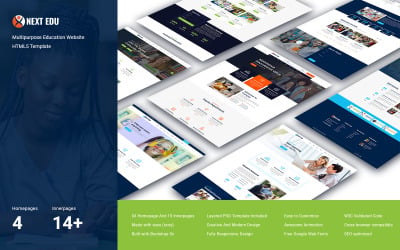 Шаблон NextEdu — многоцелевой образовательный HTML-