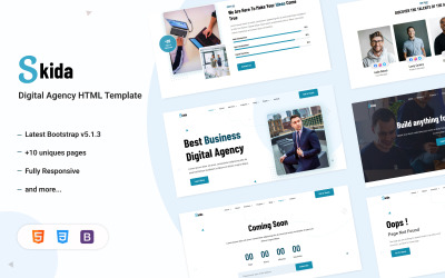 Шаблон Skida - HTML-шаблон цифрового агентства