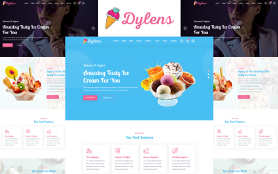 Шаблон Dylens - Магазин мороженого 