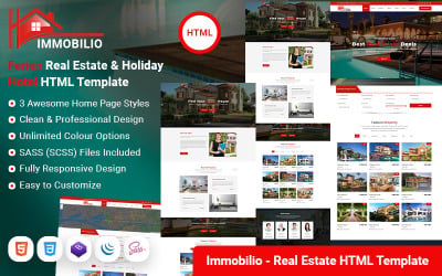 Шаблон Immobilio - Недвижимость Аренда Дома HTML