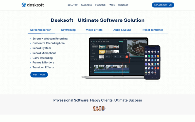 Шаблон Desksoft - Программный продукт  Шаблон веб-