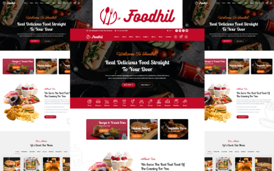 Шаблон Foodhil -  шаблон магазина быстрого питания