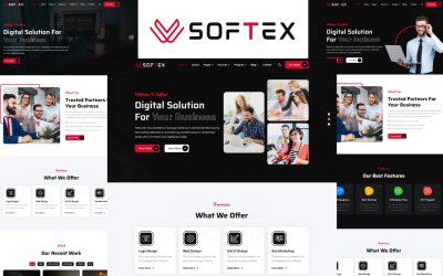 Шаблон Softex - Программное и цифровое агентство 
