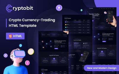 Шаблон Cryptobit Trading Cryptocurrency Шаблон 