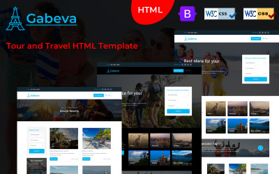 Шаблон Gabeva - HTML-шаблон Tour and Travel