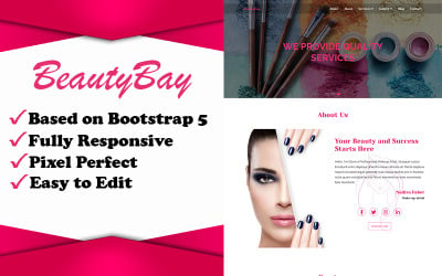 Шаблон BeautyBay — визажист и уникальный HTML-шаблон салона моды