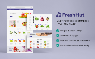 Шаблон FreshHut — многоцелевой HTML-шаблон электронной коммерции