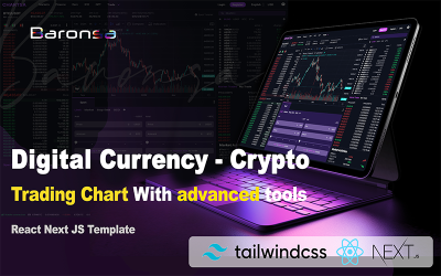 Шаблон Chartsa - диаграмма торговли криптовалютой с расширенными инструментами React Next JS и шаблон Tailw