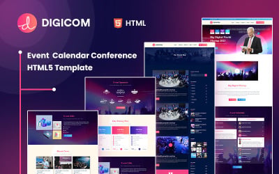 Шаблон Шаблон календаря событий и конференций Digicom 