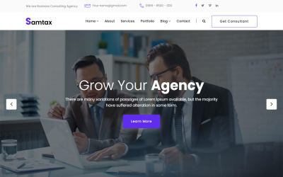 Шаблон Samtax - ИТ-решения и бизнес-услуги HTML-шаблон веб-