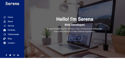 Шаблон Serena - HTML-шаблон  React для личного портфолио