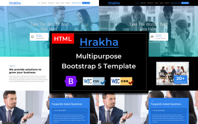 Шаблон Hrakha — многоцелевой HTML-шаблон  5