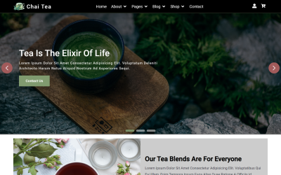 Шаблон Chai Tea - чайный магазин HTML React шаблон веб-