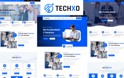 Шаблон Techxo - Шаблон  для ИТ-решений и услуг