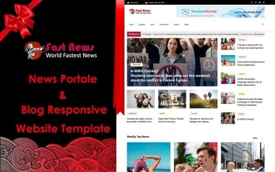 Шаблон Fast News -  шаблон  новостного портала и блога