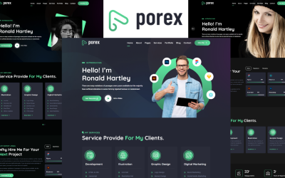Шаблон Porex - Шаблон личного портфолио 