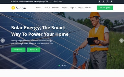 Шаблон Suntrix - Шаблон  по солнечной и возобновляемой энергии