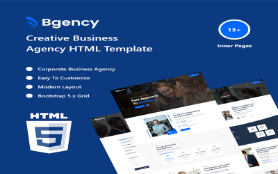 Шаблон Bgency - HTML-шаблон креативного бизнес-агентства