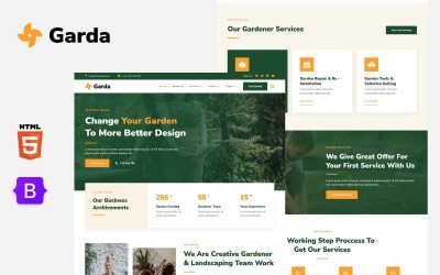 Шаблон Garda - Шаблон    Services для садовников