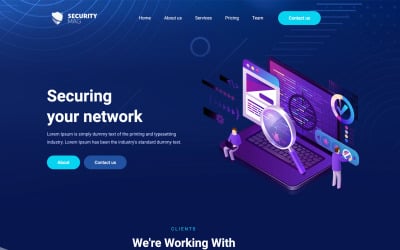 Шаблон SecurityMag - ИТ-безопасность - Тематический шаблон веб-
