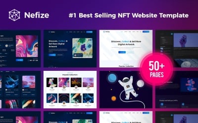 Шаблон Nefize - HTML-шаблон NFT Marketplace и Crypto Currency Market