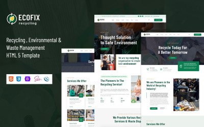 Шаблон Ecofix - HTML-шаблон услуг по переработке и управлению отходами